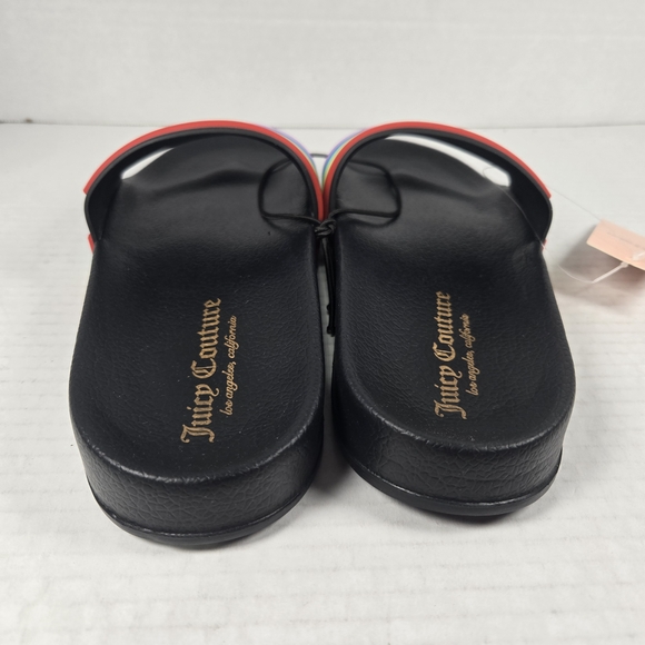 Juicy Couture Women's Wynnie Rainbow Slide Sandals Pool Flip Flops Size 6 - Picture 2 of 10